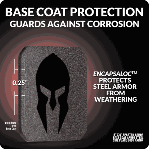 AR550 Body Armor Side Plates - Set of Two 6” by 6” base coat